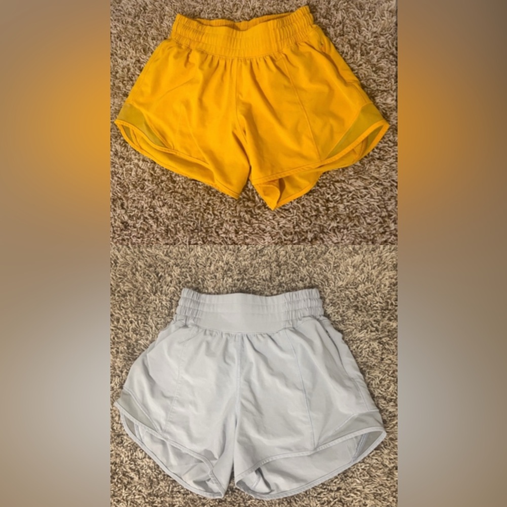 Bundle of Lululemon pastel blue and orange Athletic Shorts